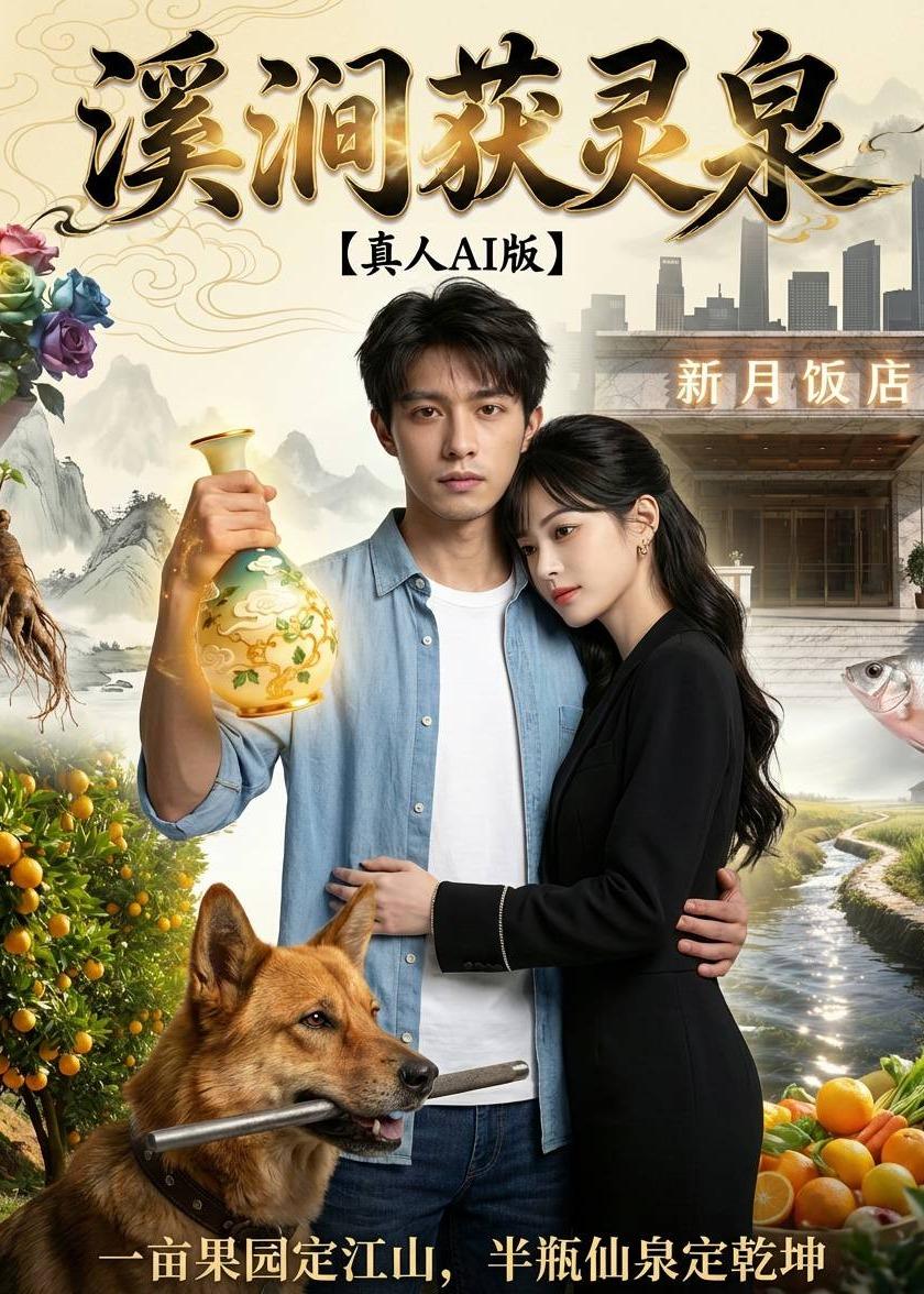 溪涧获灵泉真人AI版海报