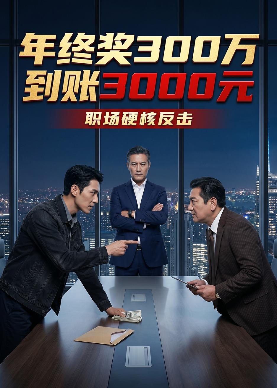 年终奖300万到账3000元海报