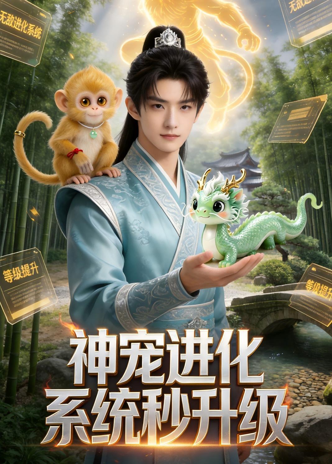 神宠进化系统，秒升级海报