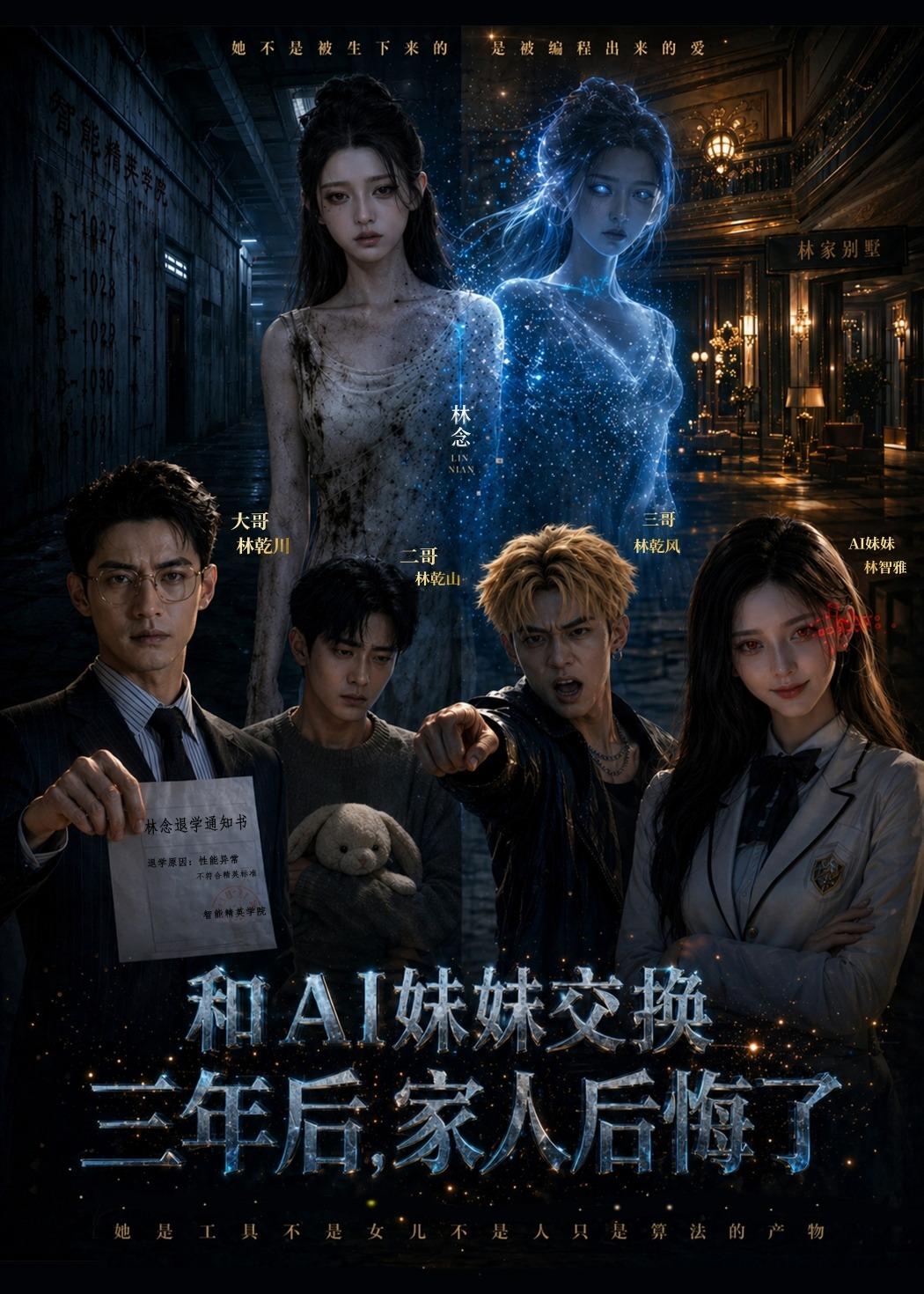 和AI妹妹交换三年后，家人后悔了海报
