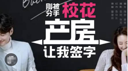 刚被分手，校花产房叫我签字海报
