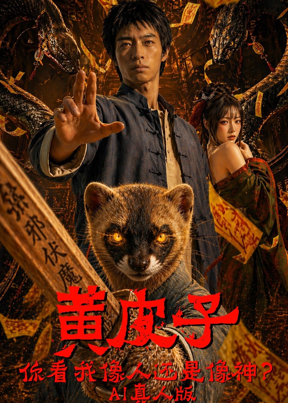 黄皮子你看我像人还是像神AI真人版海报