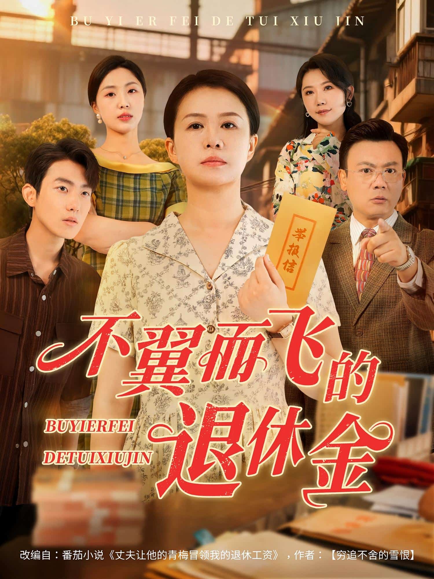 不翼而飞的退休金海报