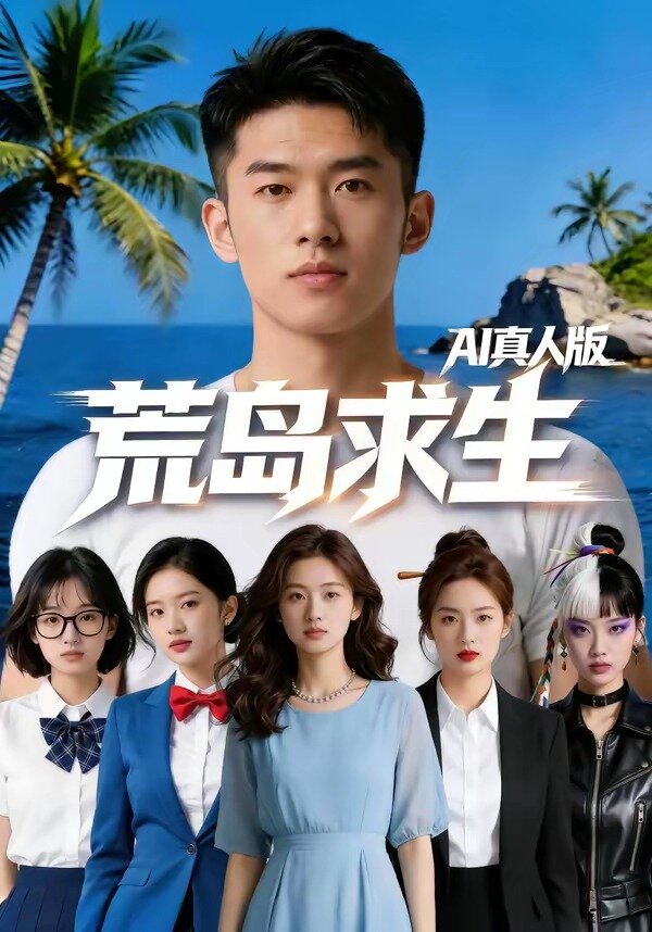 荒岛求生短剧海报