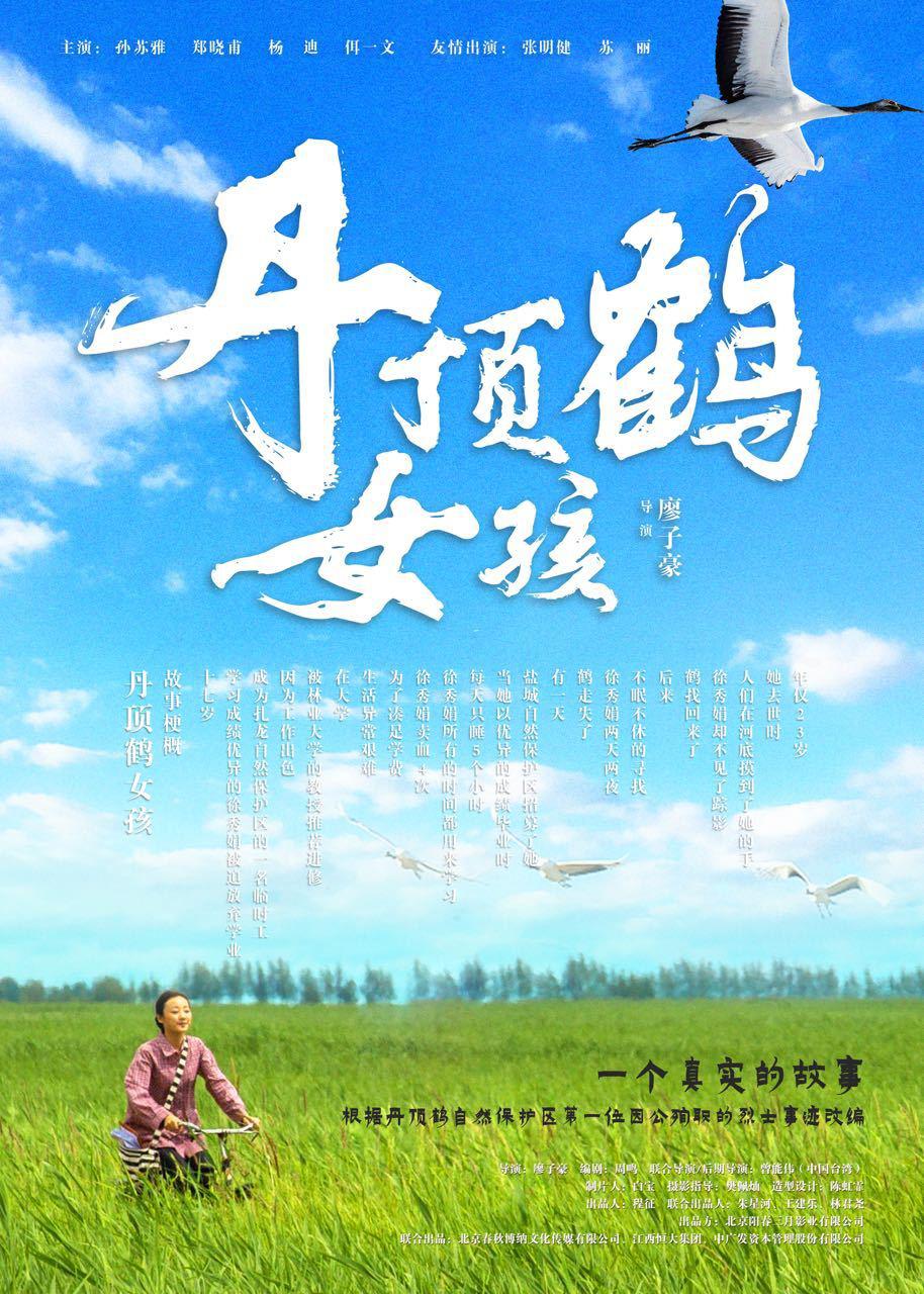丹顶鹤女孩海报